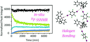 Graphical abstract: A kinetic study of mechanochemical halogen bond formation by in situ31P solid-state NMR spectroscopy