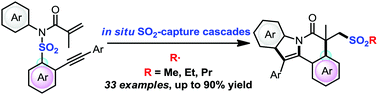 Graphical abstract: Alkyl radical triggered in situ SO2-capture cascades
