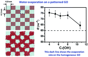 Graphical abstract: Accelerated evaporation of water on graphene oxide