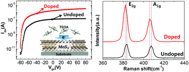 Graphical abstract: Triethanolamine doped multilayer MoS2 field effect transistors