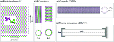 Graphical abstract: Buckling behaviour of composites with double walled nanotubes from carbon and phosphorus