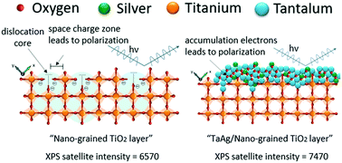 Graphical abstract: Influence of charged defects on the interfacial bonding strength of tantalum- and silver-doped nanograined TiO2