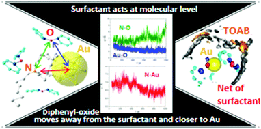 Graphical abstract: Revealing at the molecular level the role of the surfactant in the enhancement of the thermal properties of the gold nanofluid system used for concentrating solar power