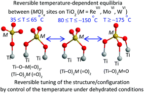 Graphical abstract: Heterogeneity of deposited phases in supported transition metal oxide catalysts: reversible temperature-dependent evolution of molecular structures and configurations