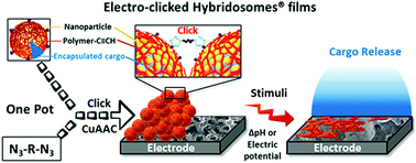 Graphical abstract: Electro-click construction of hybrid nanocapsule films with triggered delivery properties