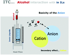 Graphical abstract: Solvation of alcohols in ionic liquids – understanding the effect of the anion and cation