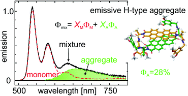 Graphical abstract: Fluorescence quantum yields of dye aggregates: a showcase example based on self-assembled perylene bisimide dimers