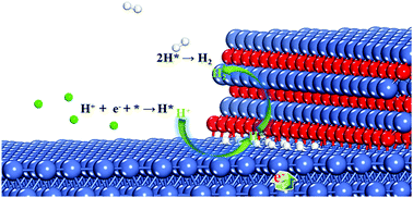 Graphical abstract: A theoretical study on the mechanism of hydrogen evolution on non-precious partially oxidized nickel-based heterostructures for fuel cells