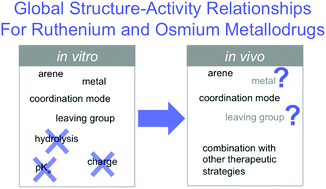 Graphical abstract: Structure–activity relationships for ruthenium and osmium anticancer agents – towards clinical development