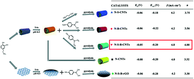 Graphical abstract: Doping carbon nanotubes with N, S, and B for electrocatalytic oxygen reduction: a systematic investigation on single, double, and triple doped modes
