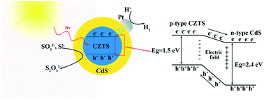 Graphical abstract: Cu2ZnSnS4–CdS heterostructured nanocrystals for enhanced photocatalytic hydrogen production