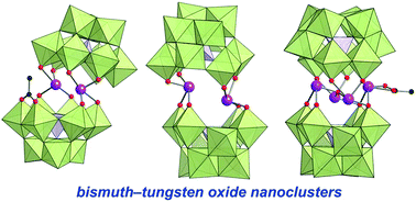 Graphical abstract: Creation of bismuth–tungsten oxide nanoclusters using lacunary polyoxometalates