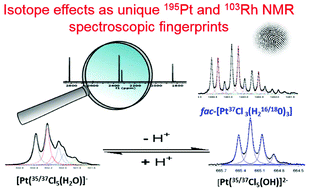 Graphical abstract: Intrinsic 37/35Cl and 18/16O isotope shifts in 195Pt and 103Rh NMR of purely inorganic Pt and Rh complexes as unique spectroscopic fingerprints for unambiguous assignment of structure