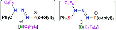 Graphical abstract: FLP reactivity of [Ph3C]+ and (o-tolyl)3P and the capture of a Staudinger reaction intermediate