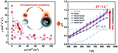 Graphical abstract: Enhancing thermoelectric performance in hierarchically structured BiCuSeO by increasing bond covalency and weakening carrier–phonon coupling