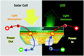 Graphical abstract: Peroptronic devices: perovskite-based light-emitting solar cells