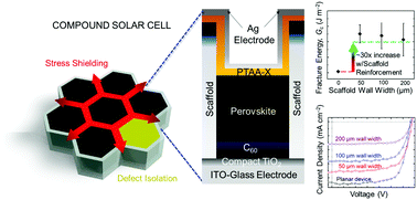 Graphical abstract: Scaffold-reinforced perovskite compound solar cells