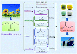 Graphical abstract: Glycerol as a potential renewable raw material for acrylic acid production
