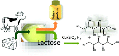 Graphical abstract: Catalytic upgrading of lactose: a rest raw material from the dairy industry