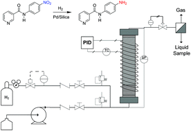Graphical abstract: Catalytic hydrogenation of N-4-nitrophenyl nicotinamide in a micro-packed bed reactor