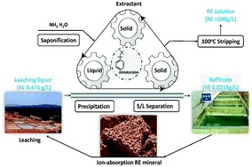 Graphical abstract: Enrichment of trace rare earth elements from the leaching liquor of ion-absorption minerals using a solid complex centrifugal separation process
