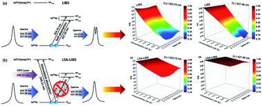 Graphical abstract: Evaluation of the self-absorption reduction of minor elements in laser-induced breakdown spectroscopy assisted with laser-stimulated absorption