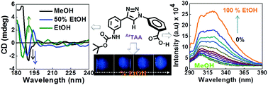 Graphical abstract: Axially chiral amino acid scaffolds as efficient fluorescent discriminators of methanol–ethanol