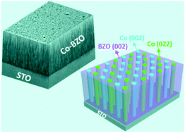 Graphical abstract: Self-assembled Co–BaZrO3 nanocomposite thin films with ultra-fine vertically aligned Co nanopillars