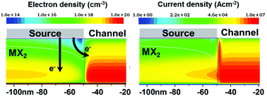 Graphical abstract: From the metal to the channel: a study of carrier injection through the metal/2D MoS2 interface
