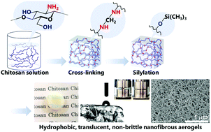 Graphical abstract: Translucent, hydrophobic, and mechanically tough aerogels constructed from trimethylsilylated chitosan nanofibers