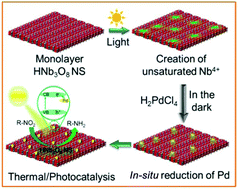 Graphical abstract: An unsaturated metal site-promoted approach to construct strongly coupled noble metal/HNb3O8 nanosheets for efficient thermo/photo-catalytic reduction