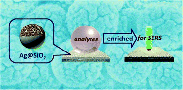 Graphical abstract: A silver nanoislands on silica spheres platform: enriching trace amounts of analytes for ultrasensitive and reproducible SERS detection