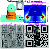 Graphical abstract: Aluminum nanostructures with strong visible-range SERS activity for versatile micropatterning of molecular security labels