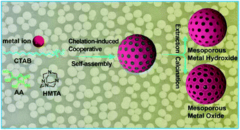 Graphical abstract: A chelation-induced cooperative self-assembly methodology for the synthesis of mesoporous metal hydroxide and oxide nanospheres