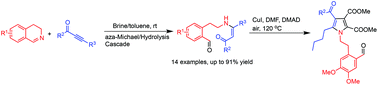 Graphical abstract: Stereoselective synthesis of enamino ketones through an aza-Michael/hydrolysis cascade reaction