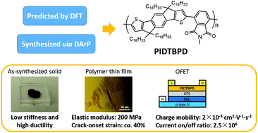 Graphical abstract: An indacenodithiophene-based semiconducting polymer with high ductility for stretchable organic electronics