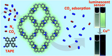Graphical abstract: Multifunctional porous Tröger's base polymers with tetraphenylethene units: CO2 adsorption, luminescence and sensing properties