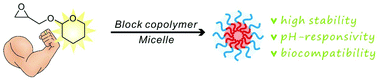 Graphical abstract: The power of the ring: a pH-responsive hydrophobic epoxide monomer for superior micelle stability