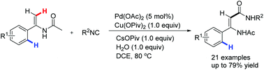 Graphical abstract: Palladium-catalyzed β-selective C(sp2)–H carboxamidation of enamides by isocyanide insertion: synthesis of N-acyl enamine amides