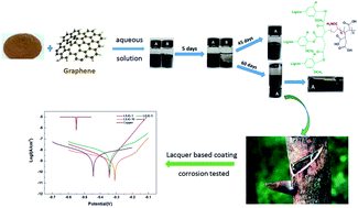 Graphical abstract: Bio-inspired electrochemical corrosion coatings derived from graphene/natural lacquer composites