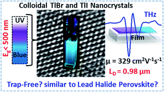 Graphical abstract: Colloidal thallium halide nanocrystals with reasonable luminescence, carrier mobility and diffusion length