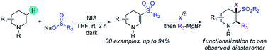 Graphical abstract: Oxidative β-C–H sulfonylation of cyclic amines