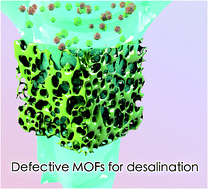 Graphical abstract: Linking defects, hierarchical porosity generation and desalination performance in metal–organic frameworks