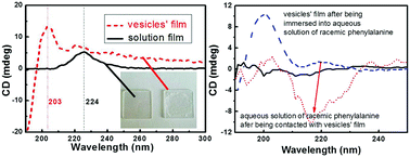 Graphical abstract: Supramolecular chirality of amphiphilic block copolymer films made through two steps: self-assembling first, and then solution coating