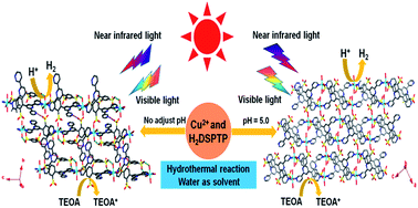 Graphical abstract: Stable and improved visible-light photocatalytic hydrogen evolution using copper(ii)–organic frameworks: engineering the crystal structures