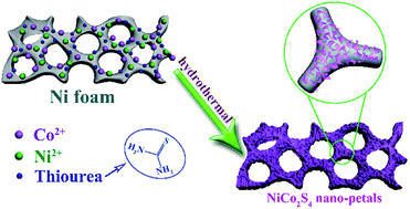 Graphical abstract: Facile synthesis of ultrathin NiCo2S4 nano-petals inspired by blooming buds for high-performance supercapacitors