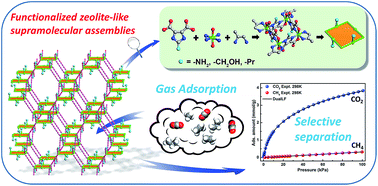 Graphical abstract: Lewis basic site (LBS)-functionalized zeolite-like supramolecular assemblies (ZSAs) with high CO2 uptake performance and highly selective CO2/CH4 separation