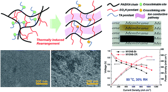 Graphical abstract: A thermally crosslinked multiblock sulfonated poly(arylene ether ketone nitrile) copolymer with a 1,2,3-triazole pendant for proton conducting membranes