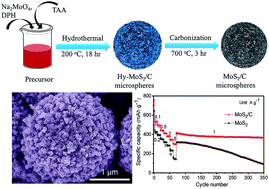 Graphical abstract: Hierarchical MoS2/Carbon microspheres as long-life and high-rate anodes for sodium-ion batteries
