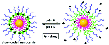 Graphical abstract: Biocompatible pH-responsive nanoparticles with a core-anchored multilayer shell of triblock copolymers for enhanced cancer therapy